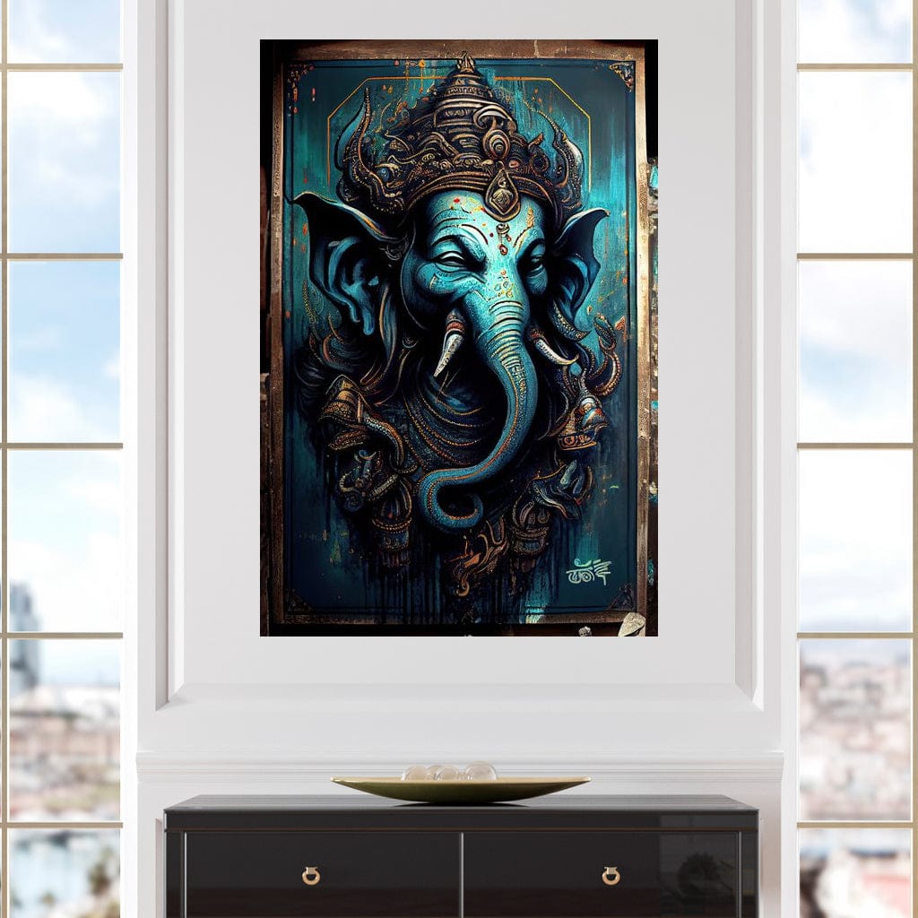 Mighty Ganesha HinduOmDesigns Gallery Wrap / 20" x 30" Posters, Prints, & Visual Artwork hindu canvas wall art 2Q0GRXNF