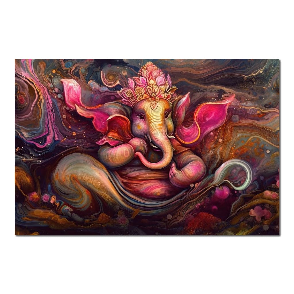 Decorative Ganesha HinduOmDesigns Poster / 30" x 20" Posters, Prints, & Visual Artwork hindu canvas wall art 1DDJ97T6