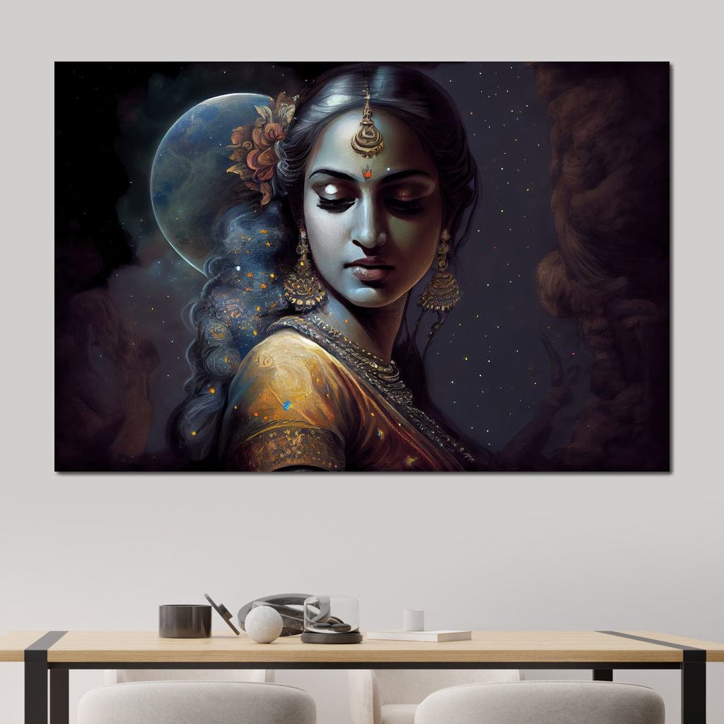 Radha Mystical Charm HinduOmDesigns Gallery Wrap / 30" x 20" Posters, Prints, & Visual Artwork hindu canvas wall art DFLHRCJM