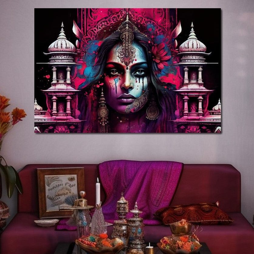 Radha Inspired Art HinduOmDesigns Gallery Wrap / 30" x 20" Posters, Prints, & Visual Artwork hindu canvas wall art GF0TG9A2