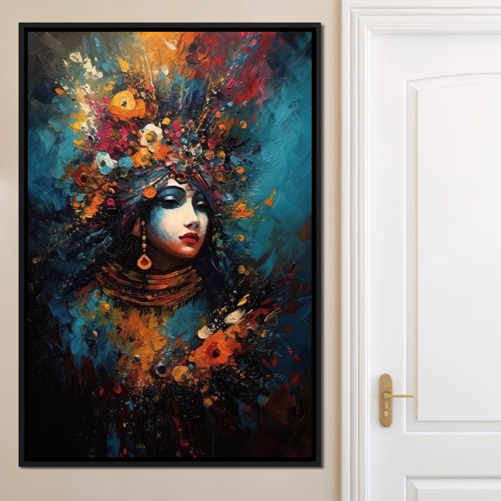 Hindu Goddess 6 HinduOmDesigns Black Floating Frame / 20" x 30" Posters, Prints, & Visual Artwork hindu canvas wall art 4F9A54NA