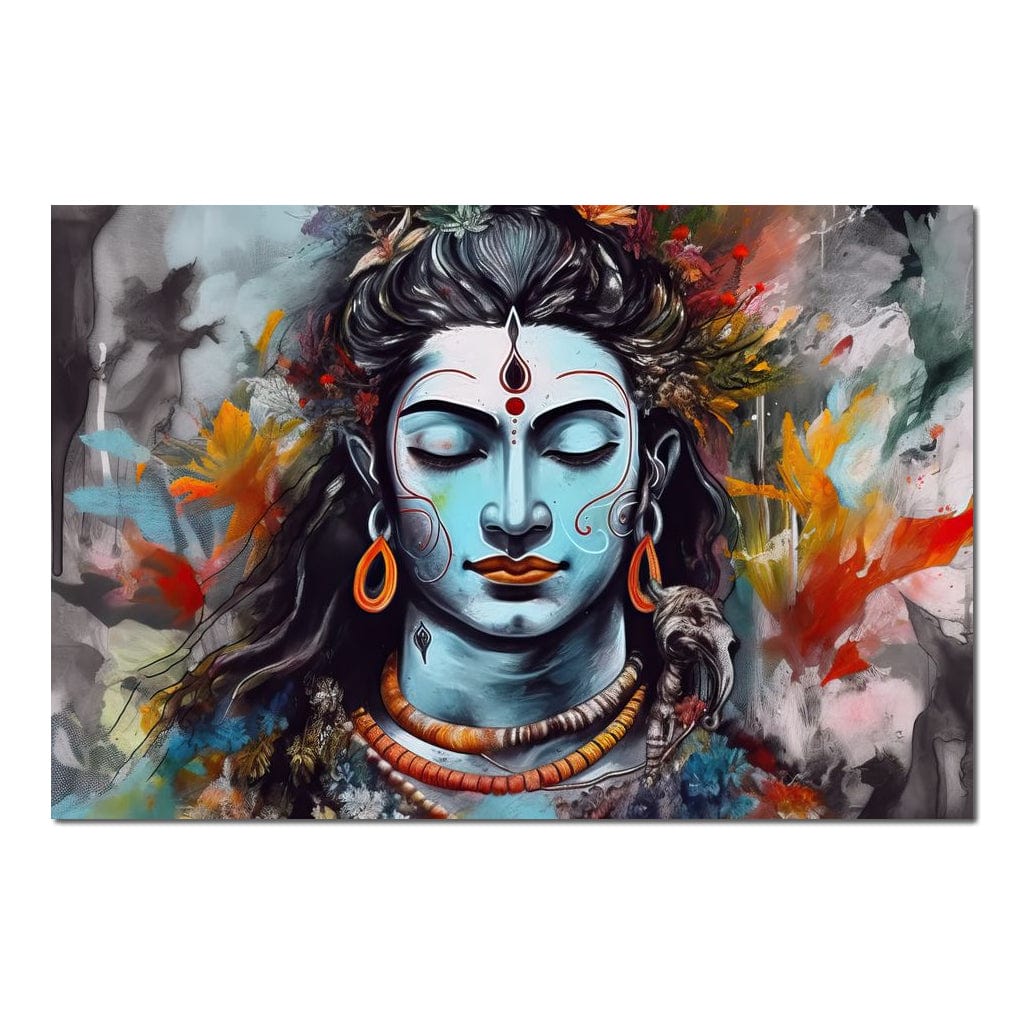 Blissful Shiva HinduOmDesigns Poster / 30" x 20" Posters, Prints, & Visual Artwork hindu canvas wall art 7EAD2SG1