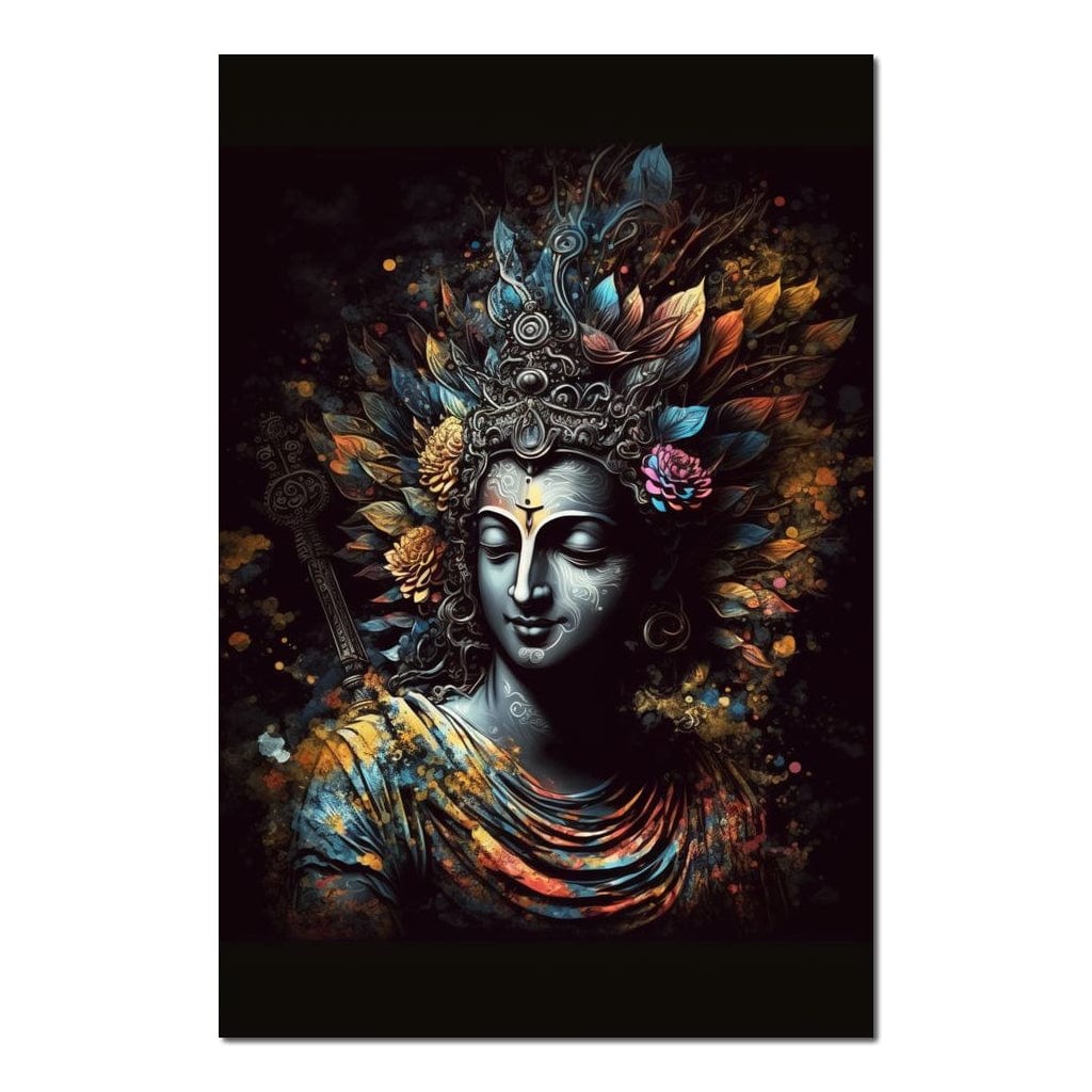 Colorful Krishna HinduOmDesigns Poster / 20" x 30" Posters, Prints, & Visual Artwork hindu canvas wall art MS9CX5BO