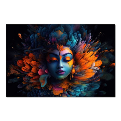 Krishna Portrait HinduOmDesigns Poster / 30" x 20" Posters, Prints, & Visual Artwork hindu canvas wall art BJOFUK42