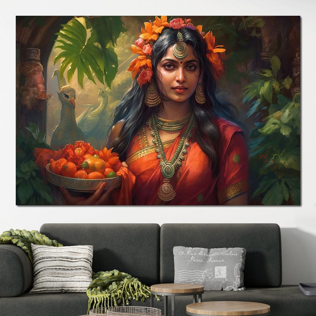 Radha's Prosperity HinduOmDesigns Gallery Wrap / 30" x 20" Posters, Prints, & Visual Artwork hindu canvas wall art IZW6P7ZR