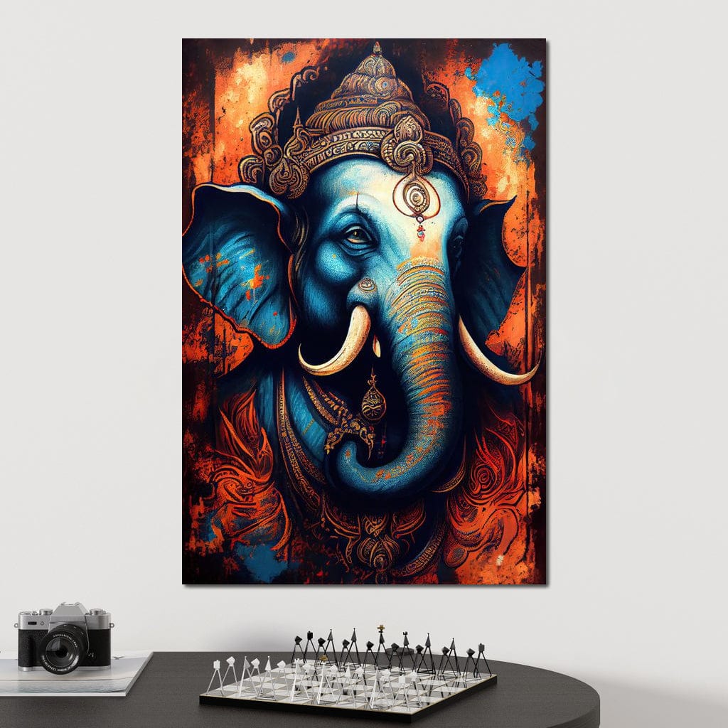 Ganesha Portrait HinduOmDesigns Gallery Wrap / 20" x 30" Posters, Prints, & Visual Artwork hindu canvas wall art GYIVA0IG