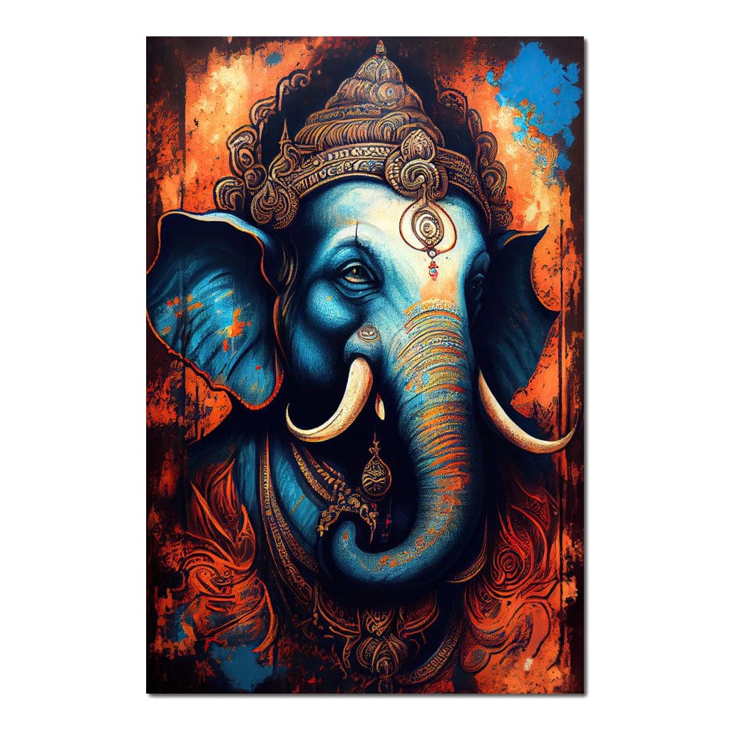 Ganesha Portrait HinduOmDesigns Poster / 20" x 30" Posters, Prints, & Visual Artwork hindu canvas wall art 46SRMKWM