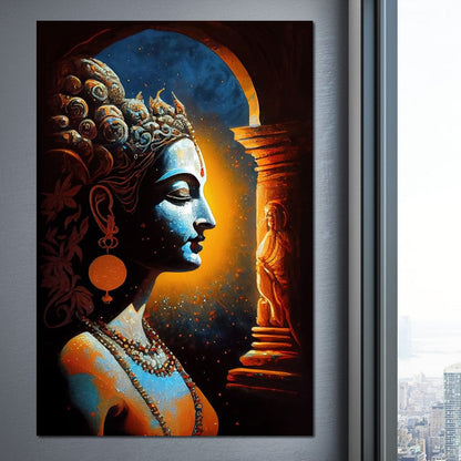 Krishna Temple HinduOmDesigns Gallery Wrap / 20" x 30" Posters, Prints, & Visual Artwork hindu canvas wall art B1PU3V5M