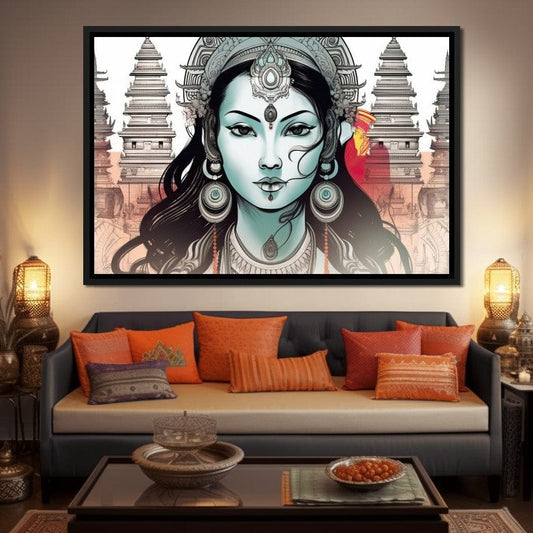 Enchanting Tales HinduOmDesigns Black Floating Frame / 30" x 20" Posters, Prints, & Visual Artwork hindu canvas wall art OLGYC8E7