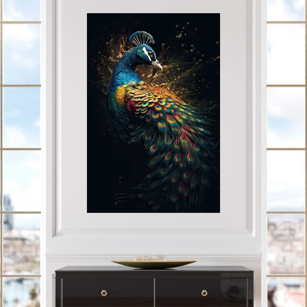 Divine Peacock HinduOmDesigns Gallery Wrap / 20" x 30" Posters, Prints, & Visual Artwork hindu canvas wall art T8YXA0P5