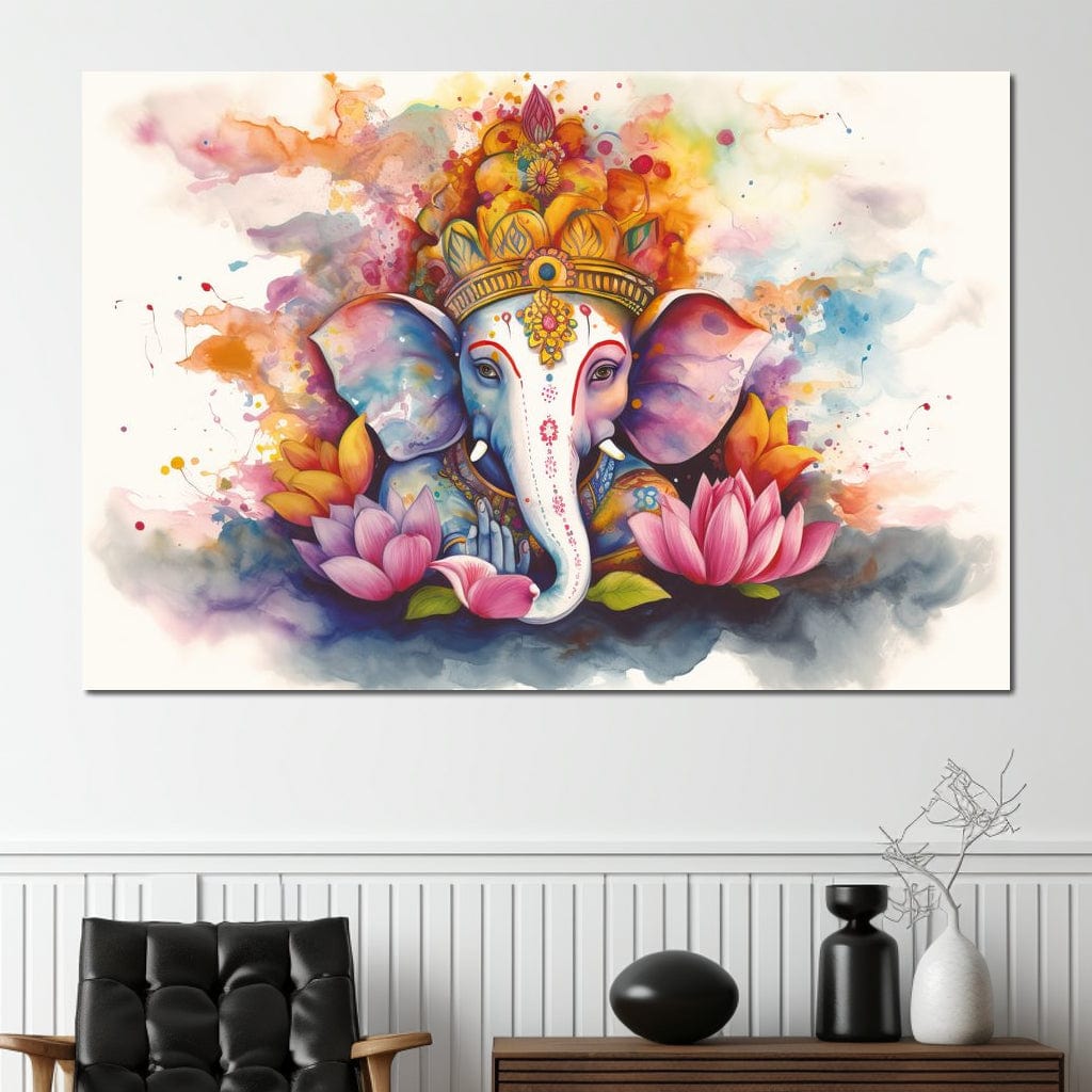 Artful Lord HinduOmDesigns Gallery Wrap / 30" x 20" Posters, Prints, & Visual Artwork hindu canvas wall art TBJIHMWP