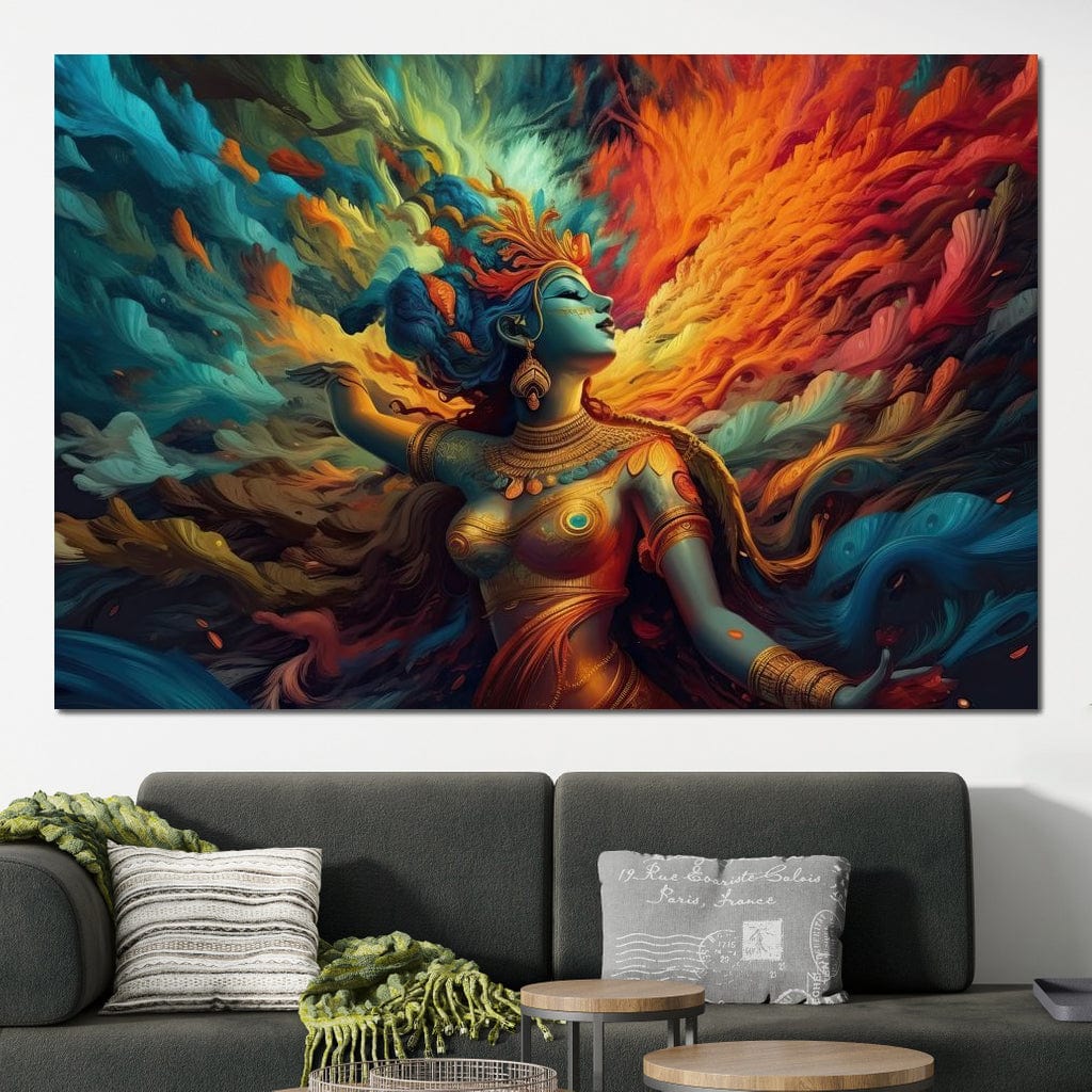 Spiritual Krishna HinduOmDesigns Gallery Wrap / 30" x 20" Posters, Prints, & Visual Artwork hindu canvas wall art 21NHF3WX